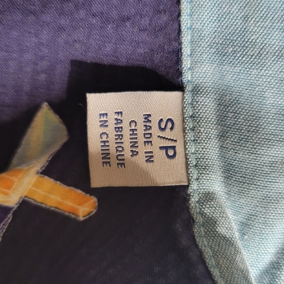 TOMMY BAHAMA Mens Seersucker Toucan Print Campshirt Short Sleeve Size Small Blue - Picture 7 of 7